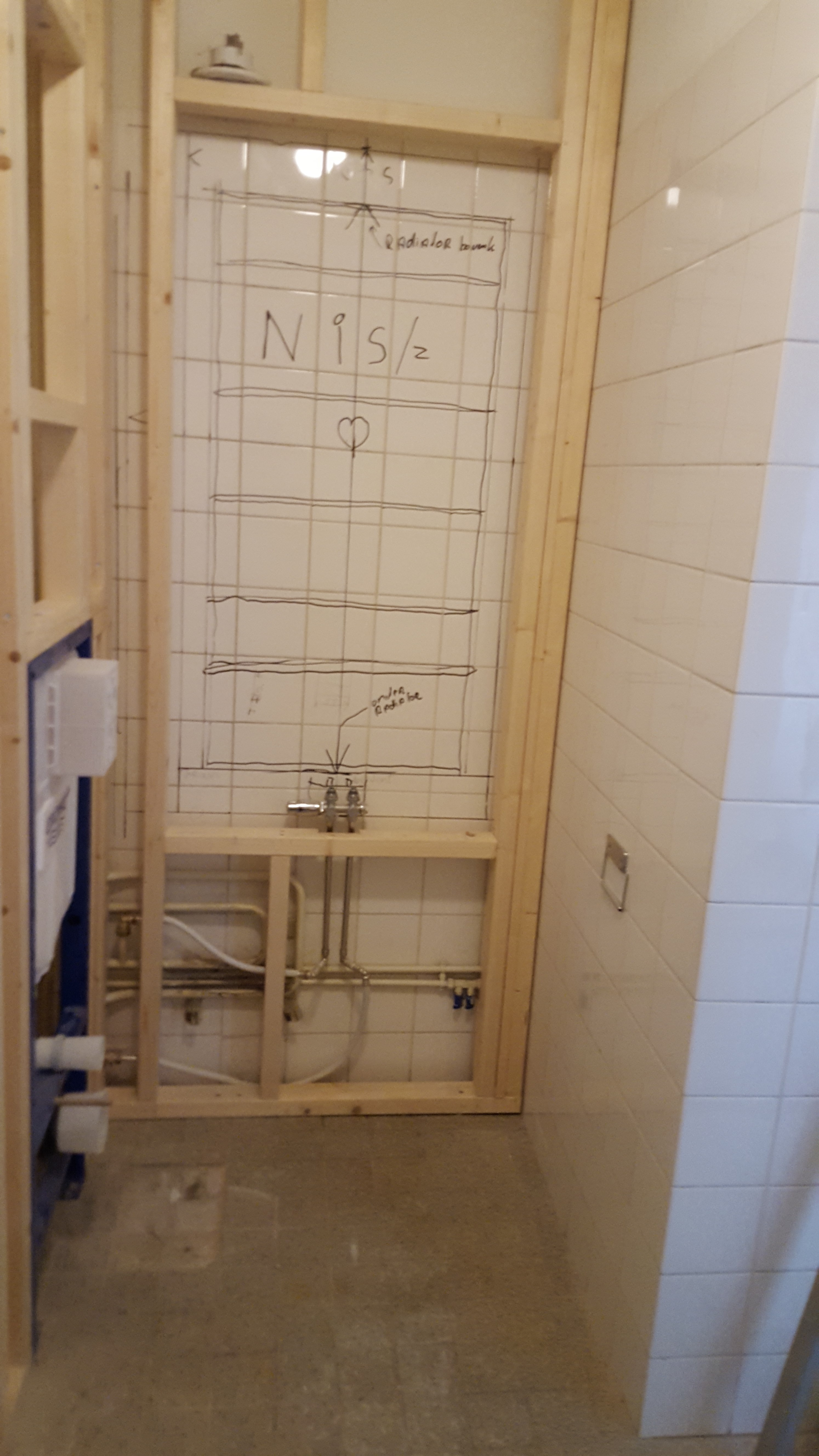 Raamwerk voorzetwand